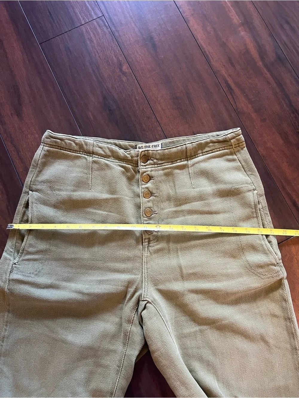 Free People Osaka midrise barrel pants in olive green, size 29, excellent cond